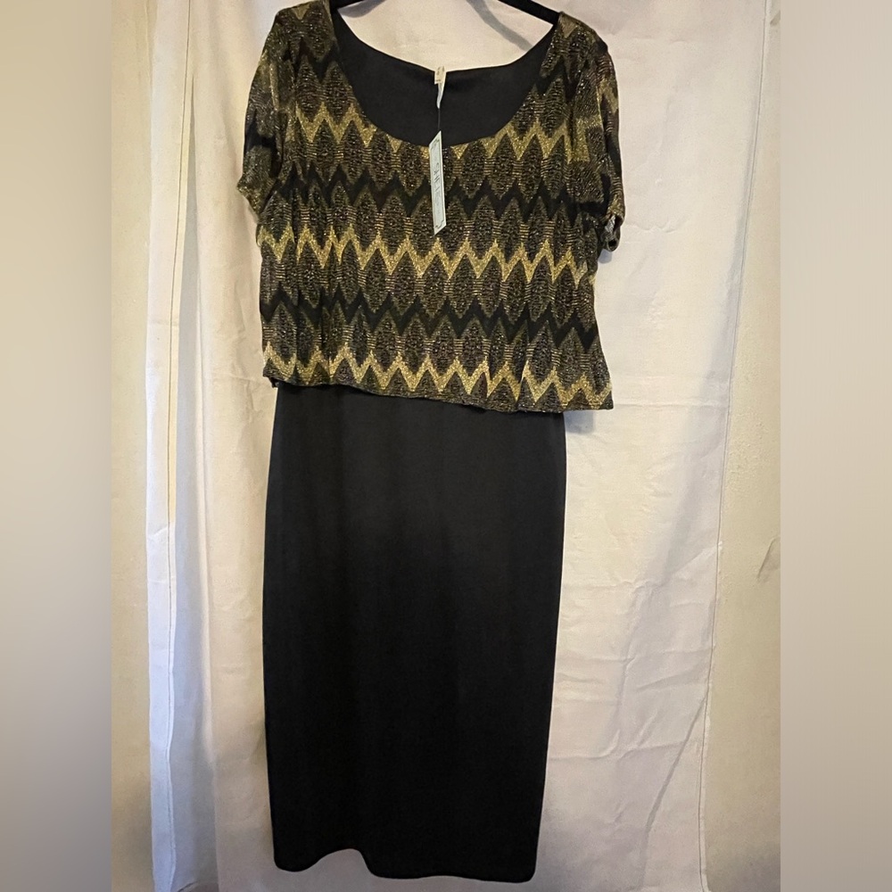 S.H.E Soul Harmony Energy Black and Gold Evening Dress Women’s Size L